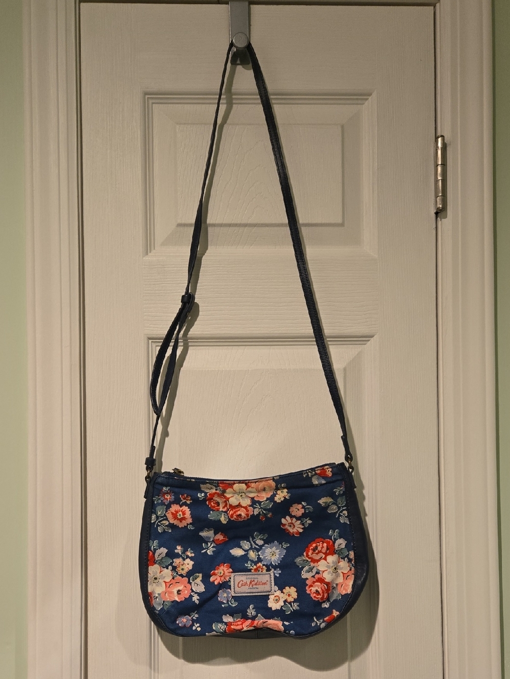 Cath Kidston Navy Floral Cross-Body Shoulder Bag